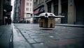 Drone delivery concept. Autonomous unmanned aerial vehicle used to transport packages. 3D rendering