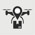 Drone Delivery Location Tracking Icon Royalty Free Stock Photo