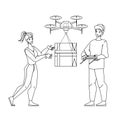 drone delivery vector