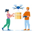 drone delivery vector