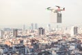 Drone delivery with white box