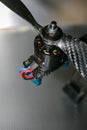 Drone design prototype and build showing different electronic modules.