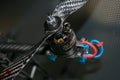 Drone design prototype and build showing different electronic modules.