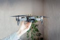 Drone DJI Mavic Pro Air in the hand Royalty Free Stock Photo