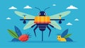 A drone equipped with advanced AI can autonomously identify and differentiate between beneficial insects and pests. This Royalty Free Stock Photo