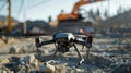 A drone equipped with hightech cameras and sensors capturing aerial footage and collecting data for site planning and