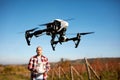 Drone filming nature Royalty Free Stock Photo