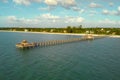 Naples Beach and Fishing Pier at Sunset, Florida. Royalty Free Stock Photo