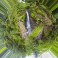Drone flight over the Guk waterfall Royalty Free Stock Photo