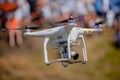 Drone fly at high speed on a sky