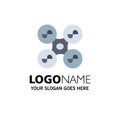 Drone, Fly, Quad copter, Technology Business Logo Template. Flat Color