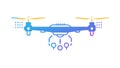 Drone Flying, Aerial Photography and Advanced Remote Control Tech. vector design Generative AI Royalty Free Stock Photo