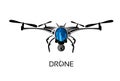 Drone Flying Air Quadrocopter Logo Icon