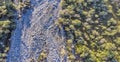 Footage of dry riverbed in Villa de Merlo, San Luis