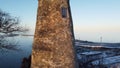 Drone footage of Lighthouse near Lake Erie