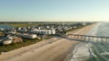 Drone footage Wrightsville Beach Johnnie Mercers Fishing Pier 4k