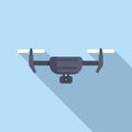 Drone gadget icon flat vector. Pilot creative air