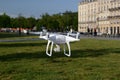 Drone hovers in Bordeaux France