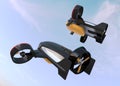 Drone with hybrid mode which can lift up vertically and flying like normal airplane.