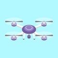 Drone illustration icons Royalty Free Stock Photo