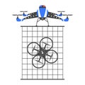 Drone illustration icons Royalty Free Stock Photo