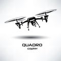 Drone icon, quadrocopter Royalty Free Stock Photo