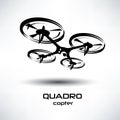 Drone icon, quadrocopter Royalty Free Stock Photo