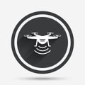 Drone icon. Quadrocopter symbol. Royalty Free Stock Photo