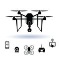 Drone icon set, Vector.