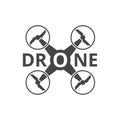 Drone icon, Silhouette quadrocopter a top view icon