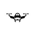 Black solid icon for Drone, surveillance and flying Royalty Free Stock Photo