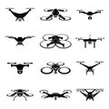 Drone icon vector set