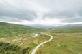 Drone image along route A832 of Scotland Highlands Royalty Free Stock Photo