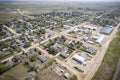 Aerial View of Hanley, Saskatchewan Royalty Free Stock Photo