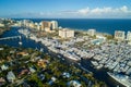 Drone image Fort Lauderdale International Boat show Royalty Free Stock Photo