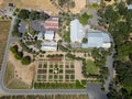 Napa Valley winery and garden, from the air Royalty Free Stock Photo