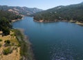 Lake Hennessey, Napa County, California from the air