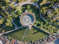 Drone image of Swiss old town Schaffhausen, Royalty Free Stock Photo