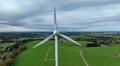 Drone image of a wind turbine in Bavaria Royalty Free Stock Photo