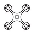 Drone line icon. Included the icons as drone, remote, controller, radar, map, signal and more line icon