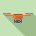 Drone livestream icon flat vector. Scene cinema operator