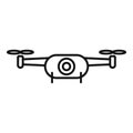 Drone livestream icon outline vector. Scene cinema operator