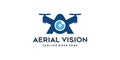 A vision drone logo design template