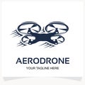 Drone Logo. Quad Copter Logo Design Template Inspiration