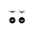 Drone logo vector icon