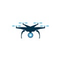 Drone logo vector icon design