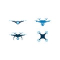 Drone logo vector icon design