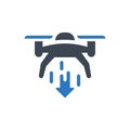 Drone lower down icon