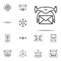 drone with mail icon. Drones icons universal set for web and mobile Royalty Free Stock Photo