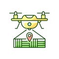 Drone mapping RGB color icon